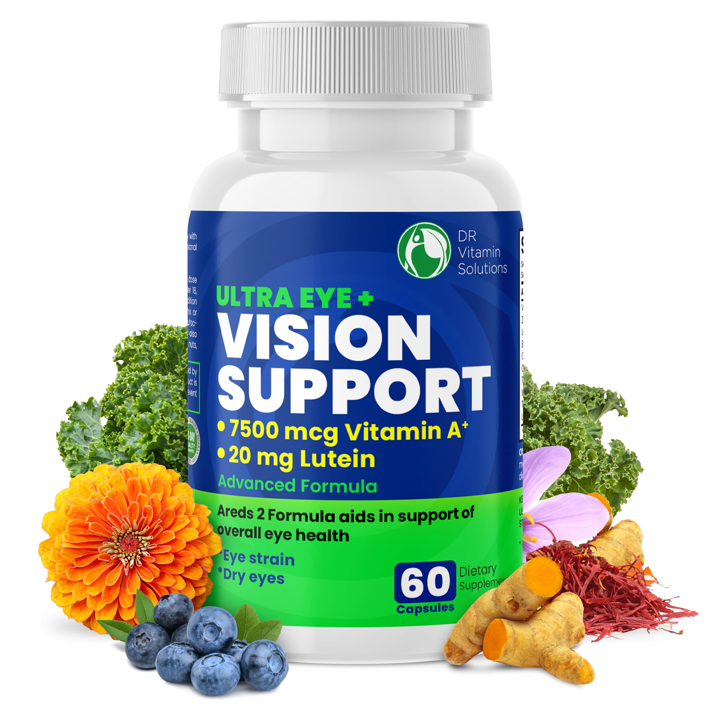 Ultra Eye & Vision Support Eye Vitamins Lutein, Zinc, Vitamin A Taurine B…