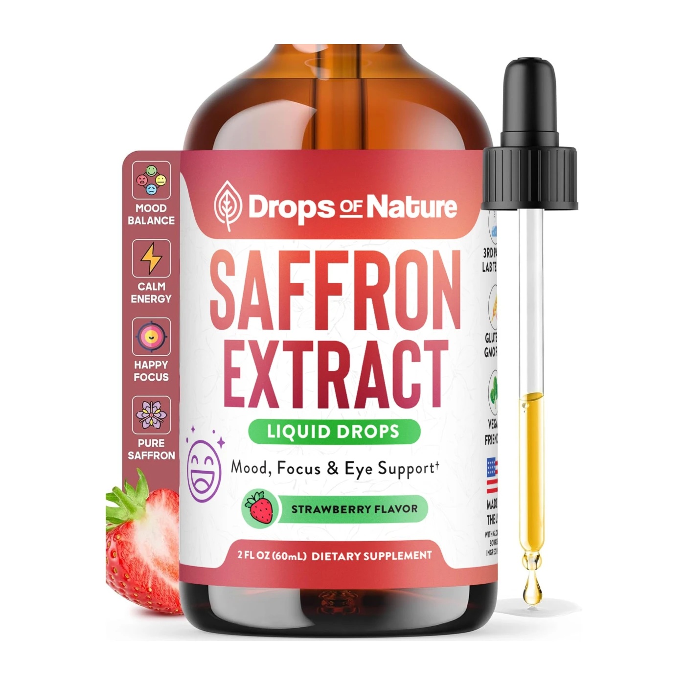 Saffron Liquid Drops Supplement for Wellness