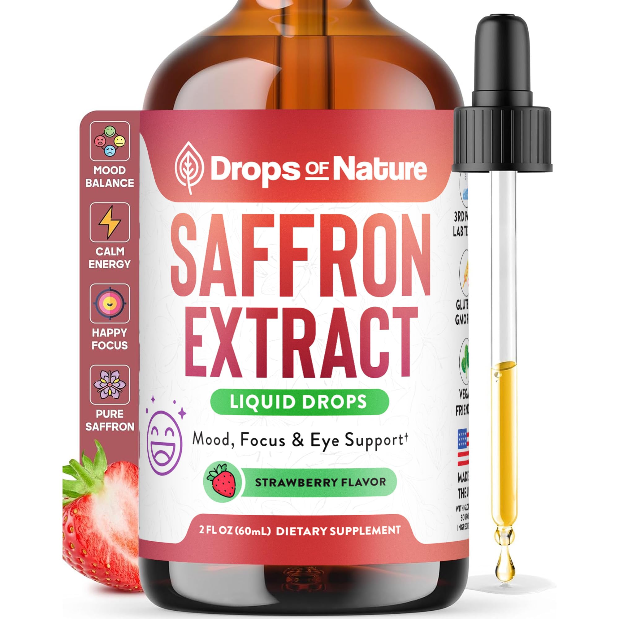Saffron Liquid Drops Supplement for Wellness