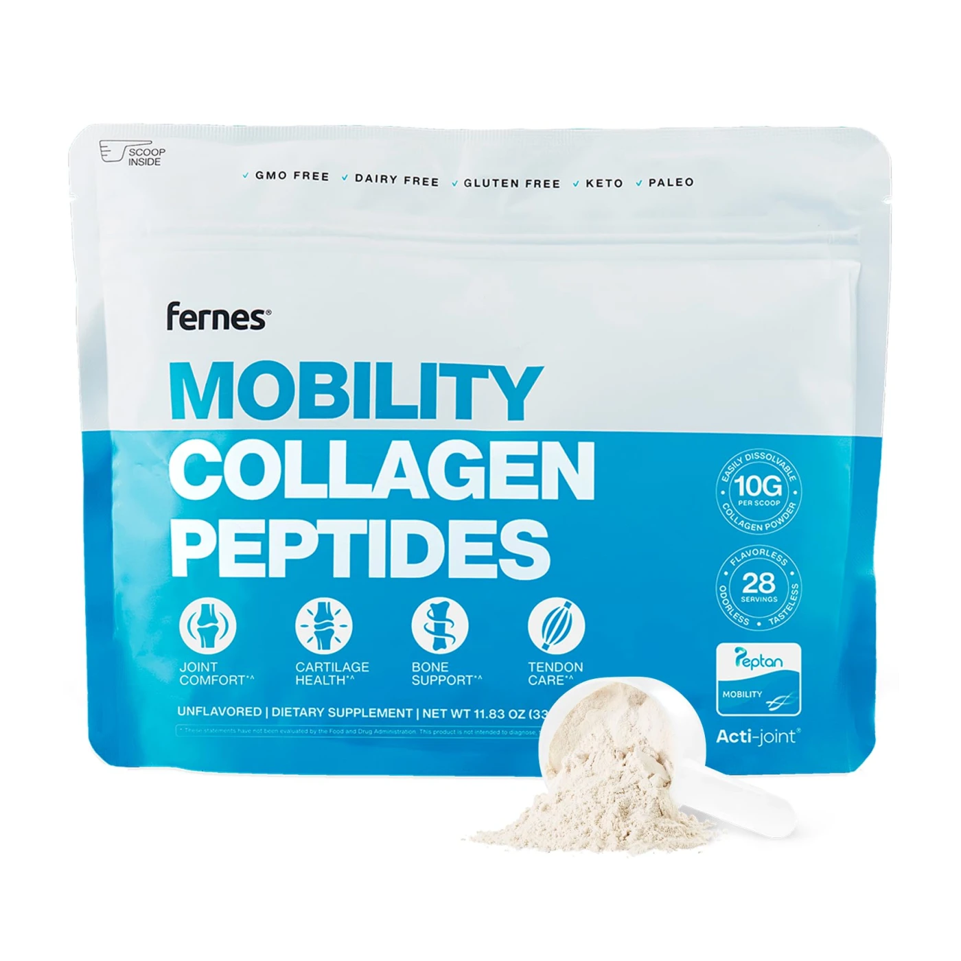 Fernes Mobility Hydrolyzed Collagen Peptides Powder Supplement - for Joint,…