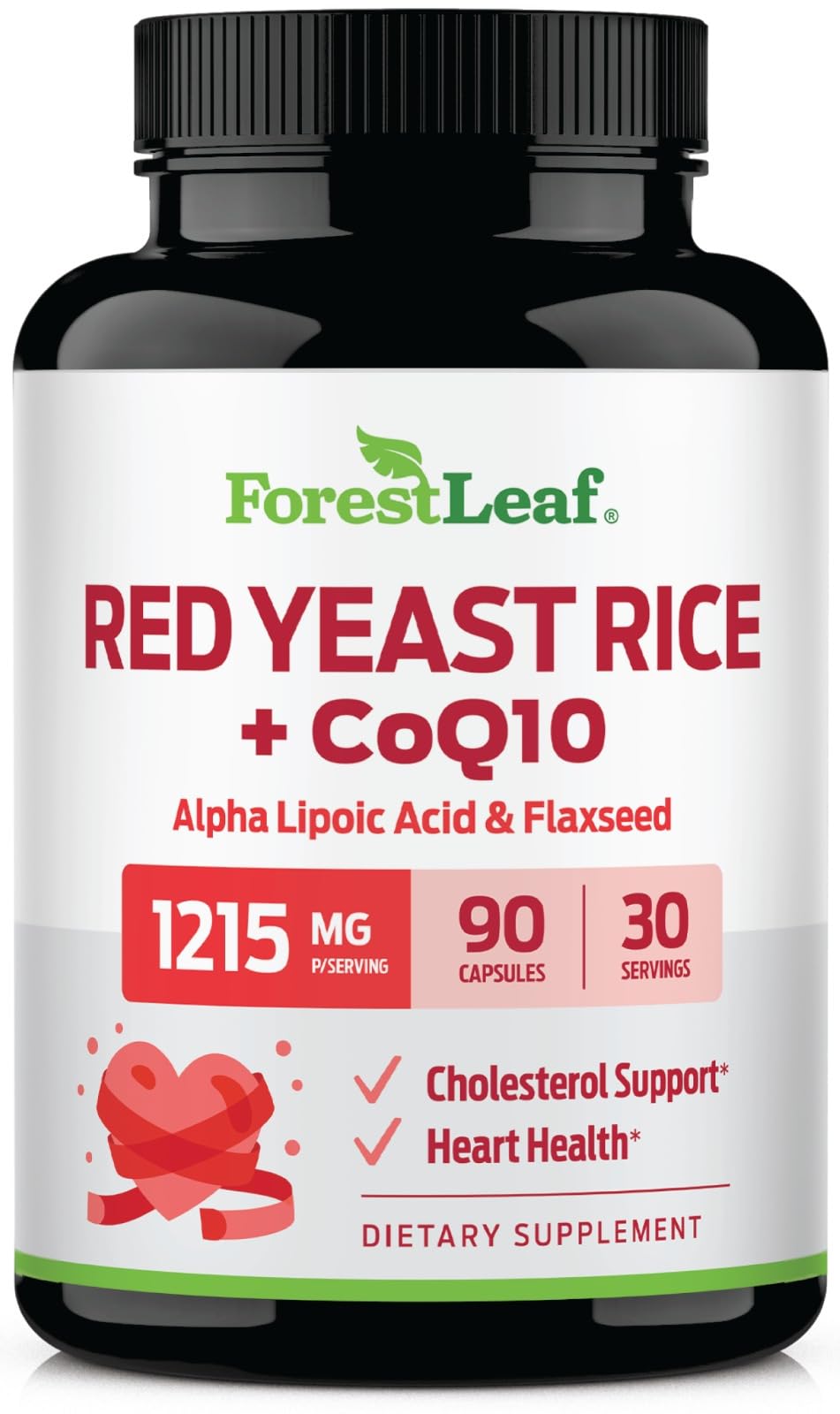 ForestLeaf Red Yeast Rice Care with COQ-10 and Organic Flaxseed