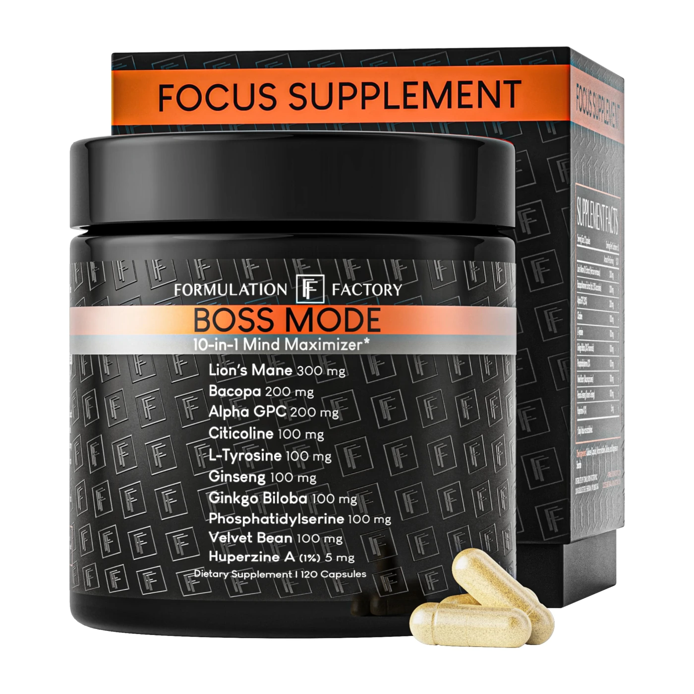 Formulation Factory Boss Mode 10-in-1 Nootropic Cognitive Enhancement Supplement,…