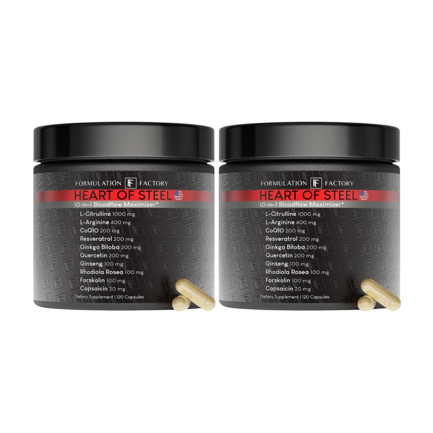 Formulation Factory Heart of Steel: 10-in-1 Metabolic Maximizer Nitric Oxide…
