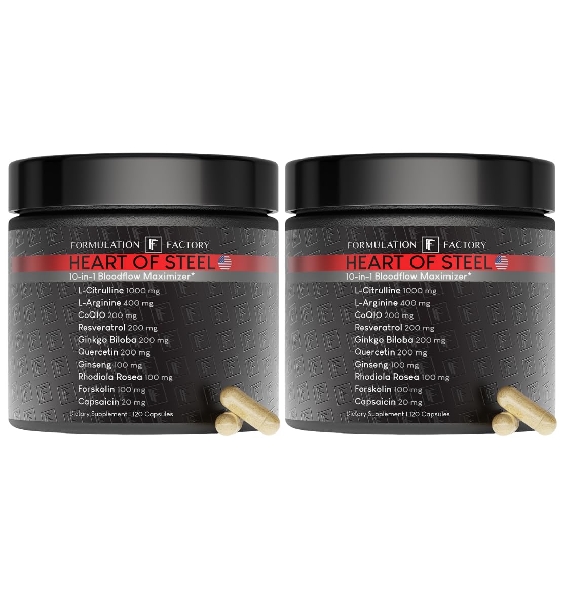 Formulation Factory Heart of Steel: 10-in-1 Metabolic Maximizer Nitric Ox…