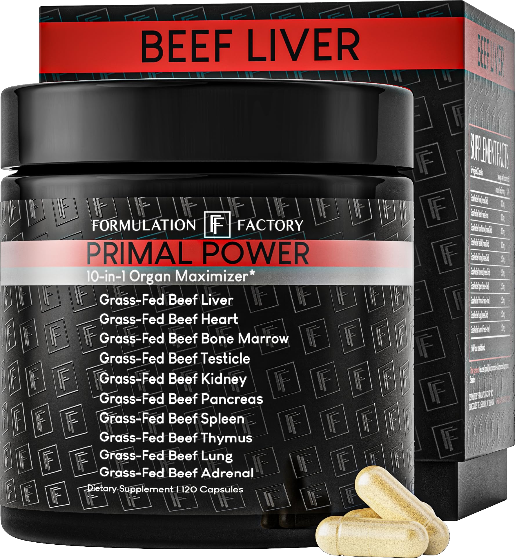 Formulation Factory Primal Power 10-in-1 Grass-Fed Organ Supplement with…