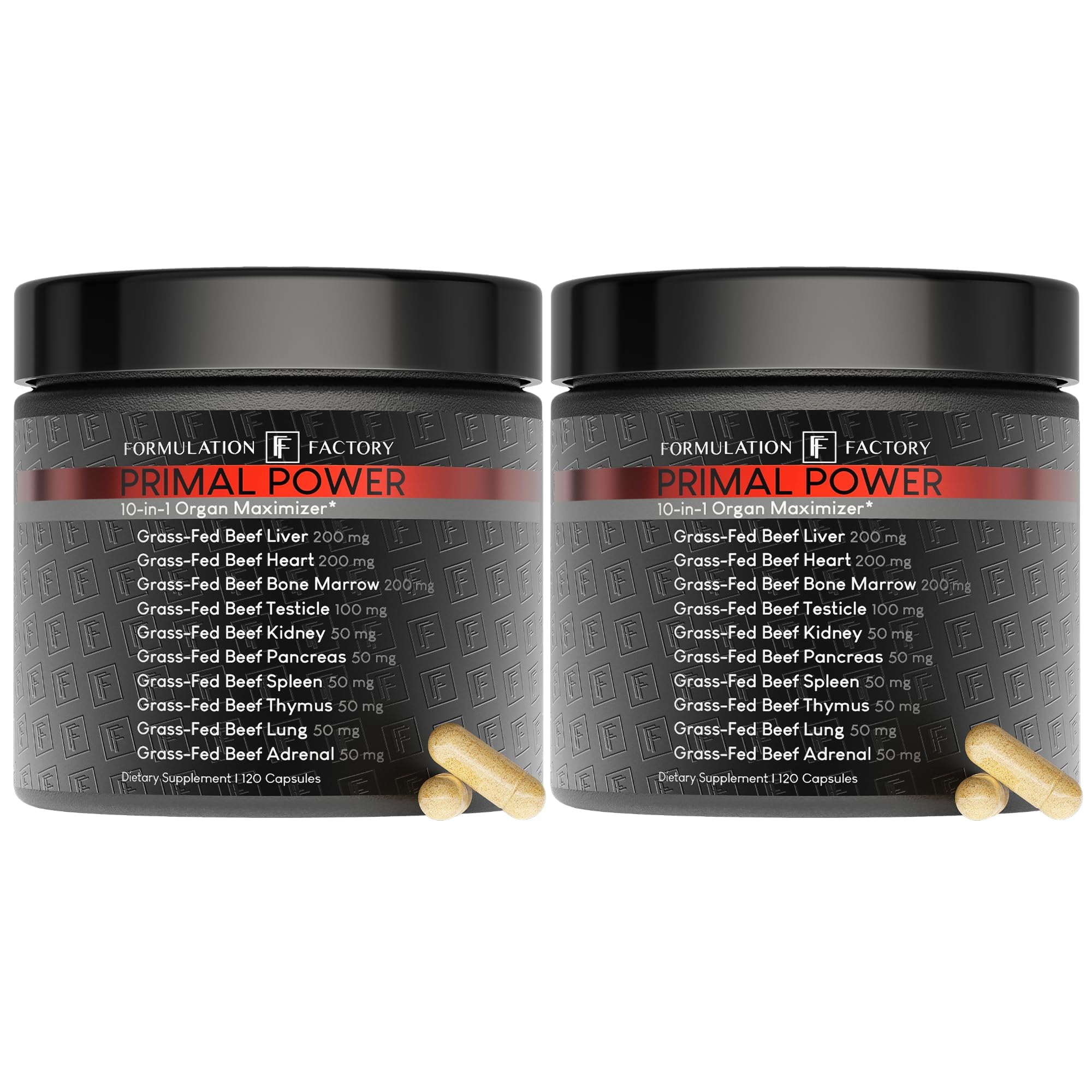 Formulation Factory Primal Power 10-in-1 Grass-Fed Organ Supplement with…