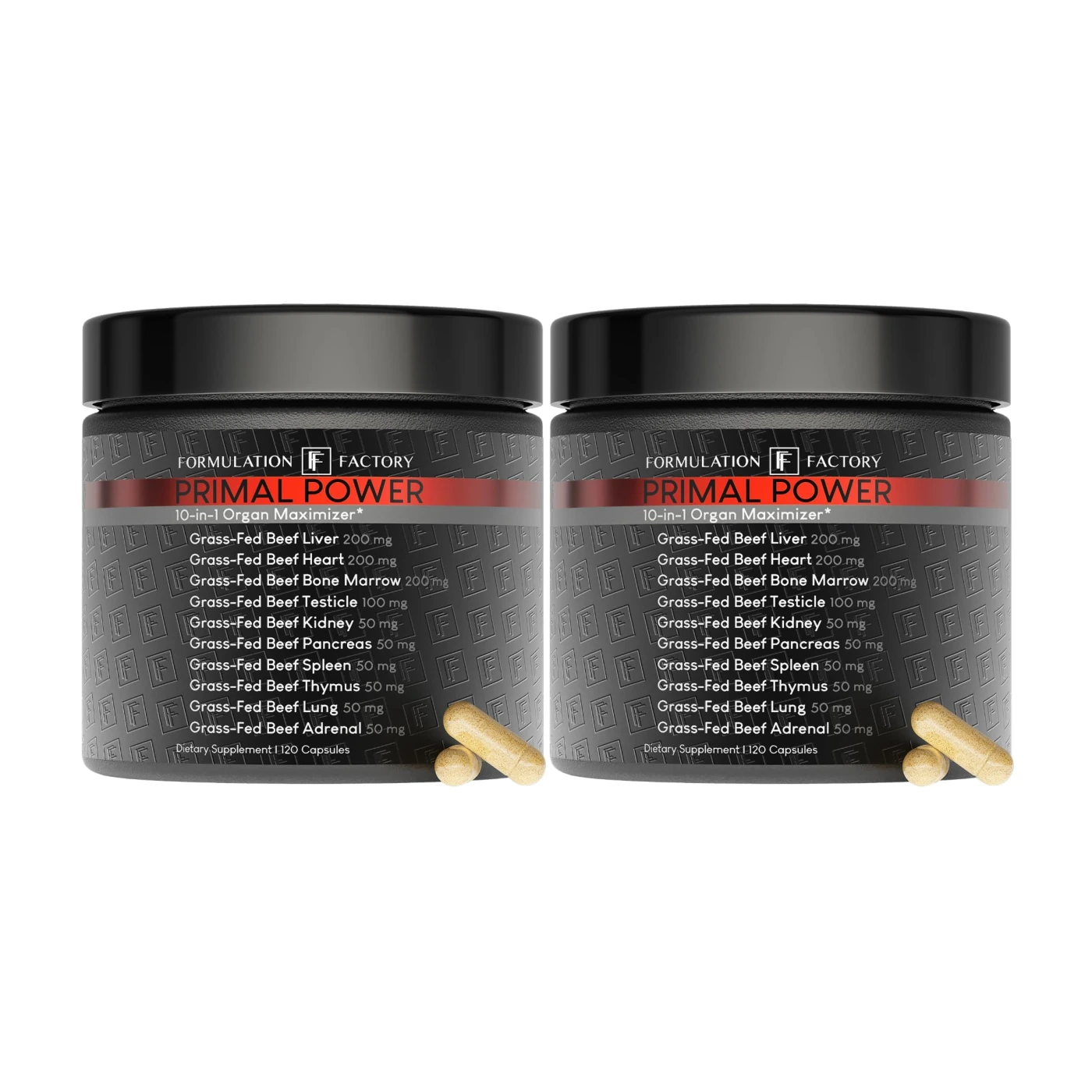 Formulation Factory Primal Power 10-in-1 Grass-Fed Organ Supplement with Beef…