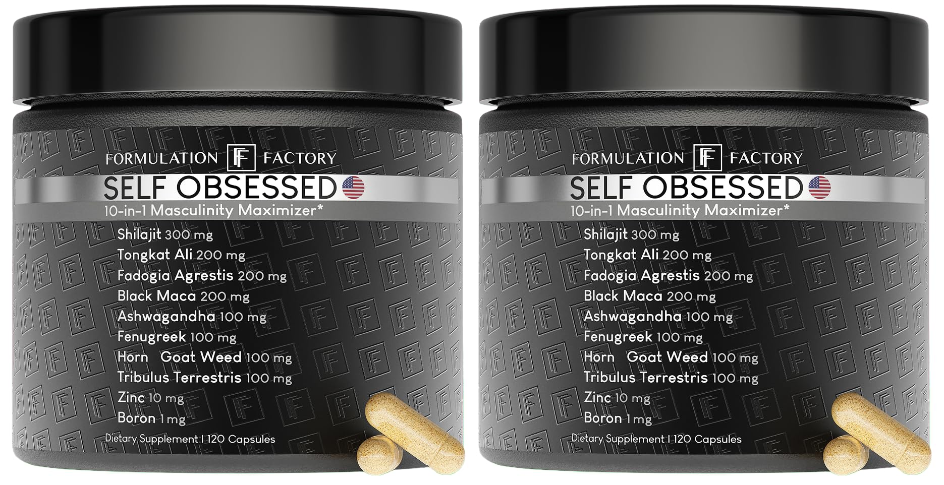 Self Obsessed 10 in 1 Masculinity Maximizer Supplement, Shilajit for Men,…