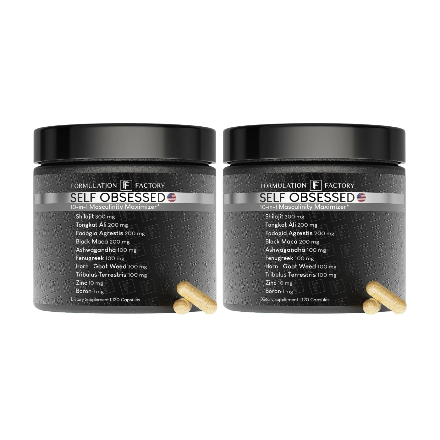 Self Obsessed 10 in 1 Masculinity Maximizer Supplement, Shilajit for Men, Tongkat…