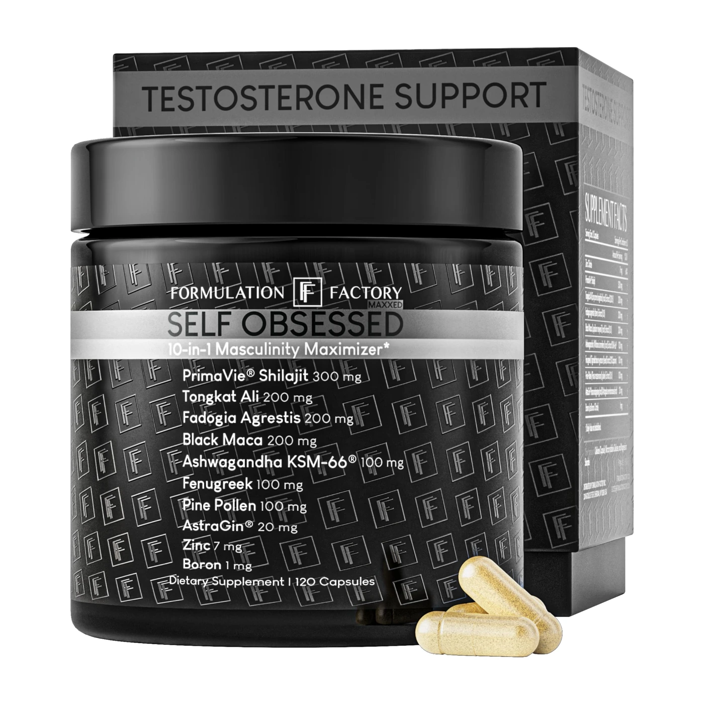 Self Obsessed MAXXED: 10-in-1 Men's Vitality Formula with Shilajit, Tongkat,…