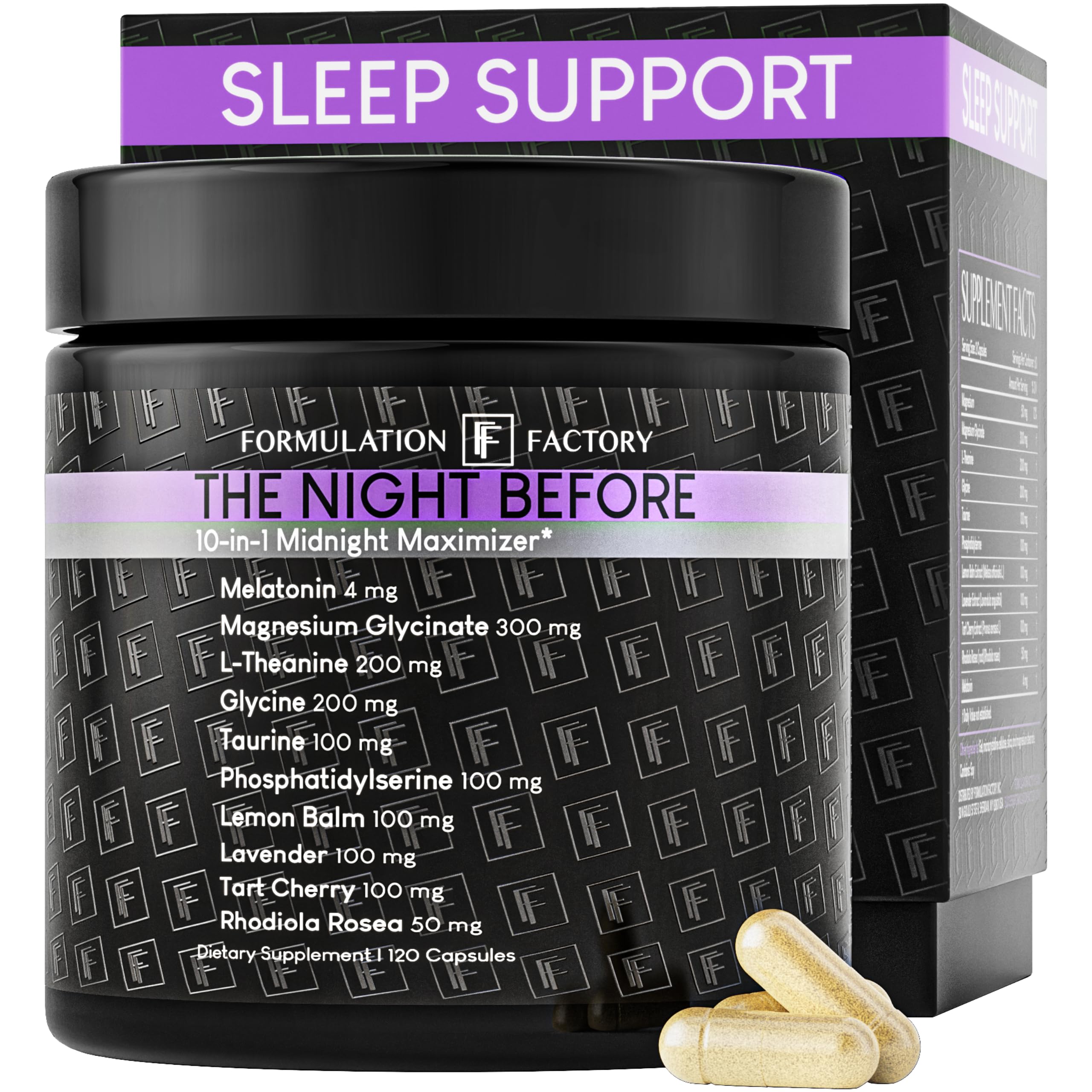 The Night Before 10-in-1 Midnight Maximizer Sleep Aid, Stress Relief, Cog…