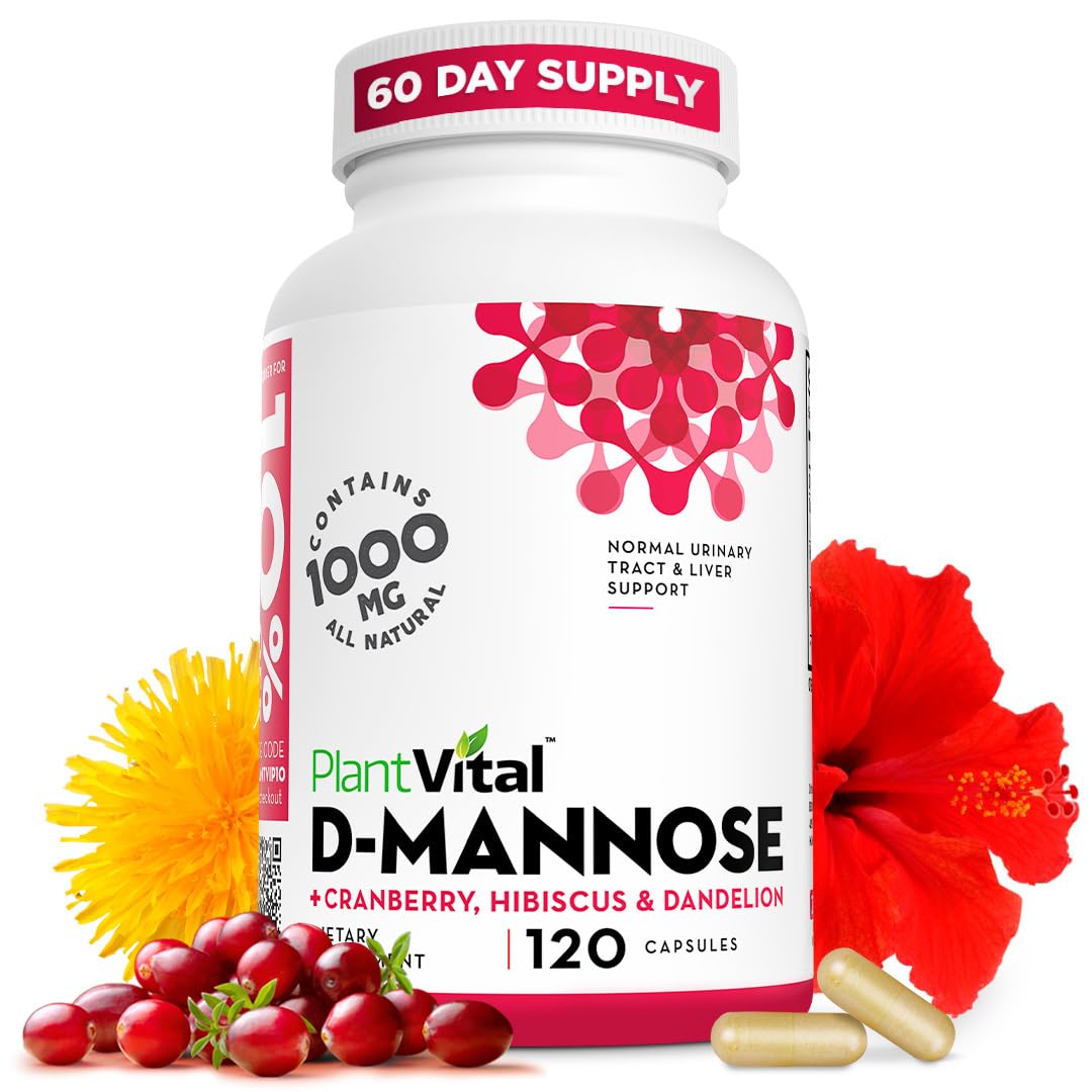 Plantvital D Mannose Capsules with Cranberry