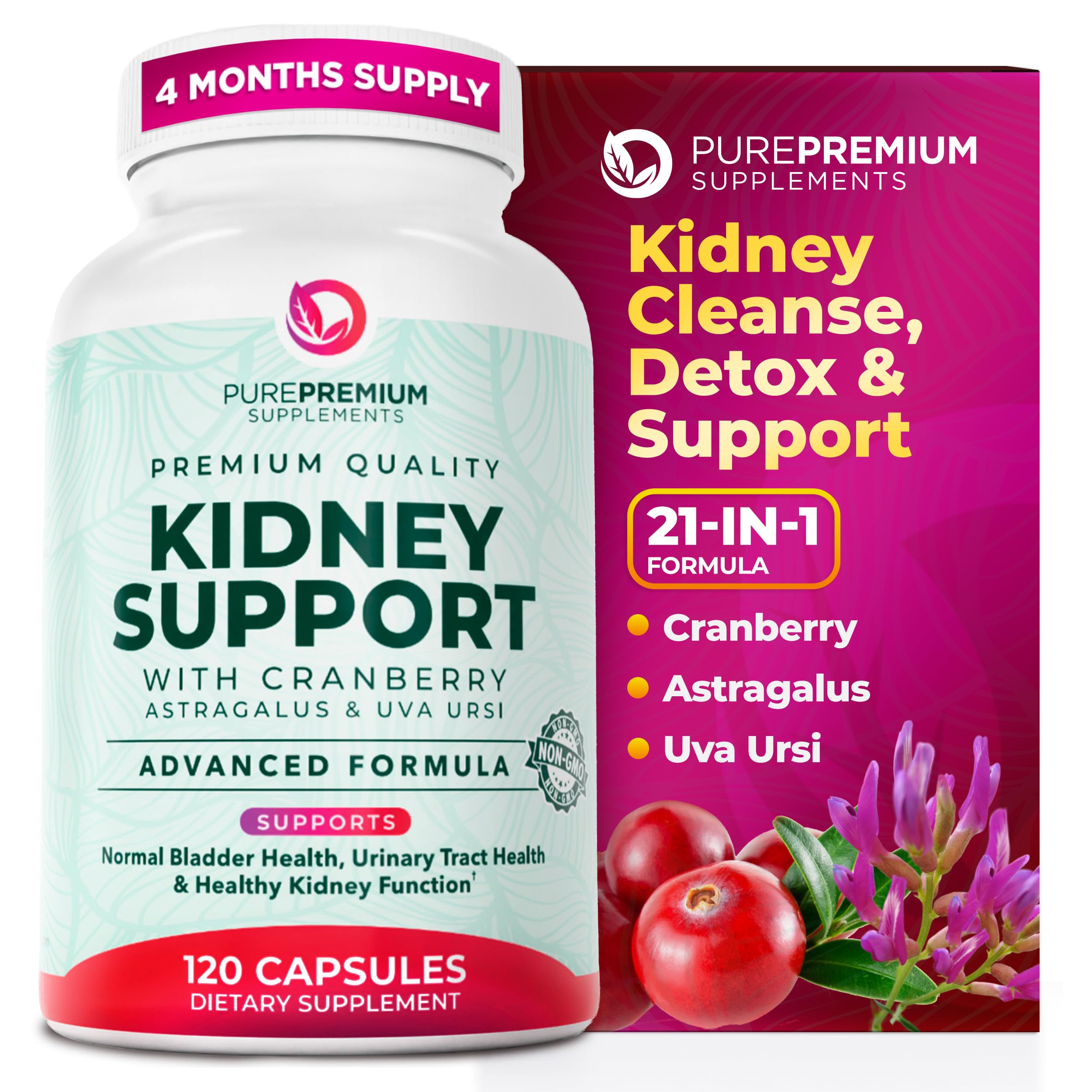 PurePremium Supplements Kidney Support Supplement for Men & Women