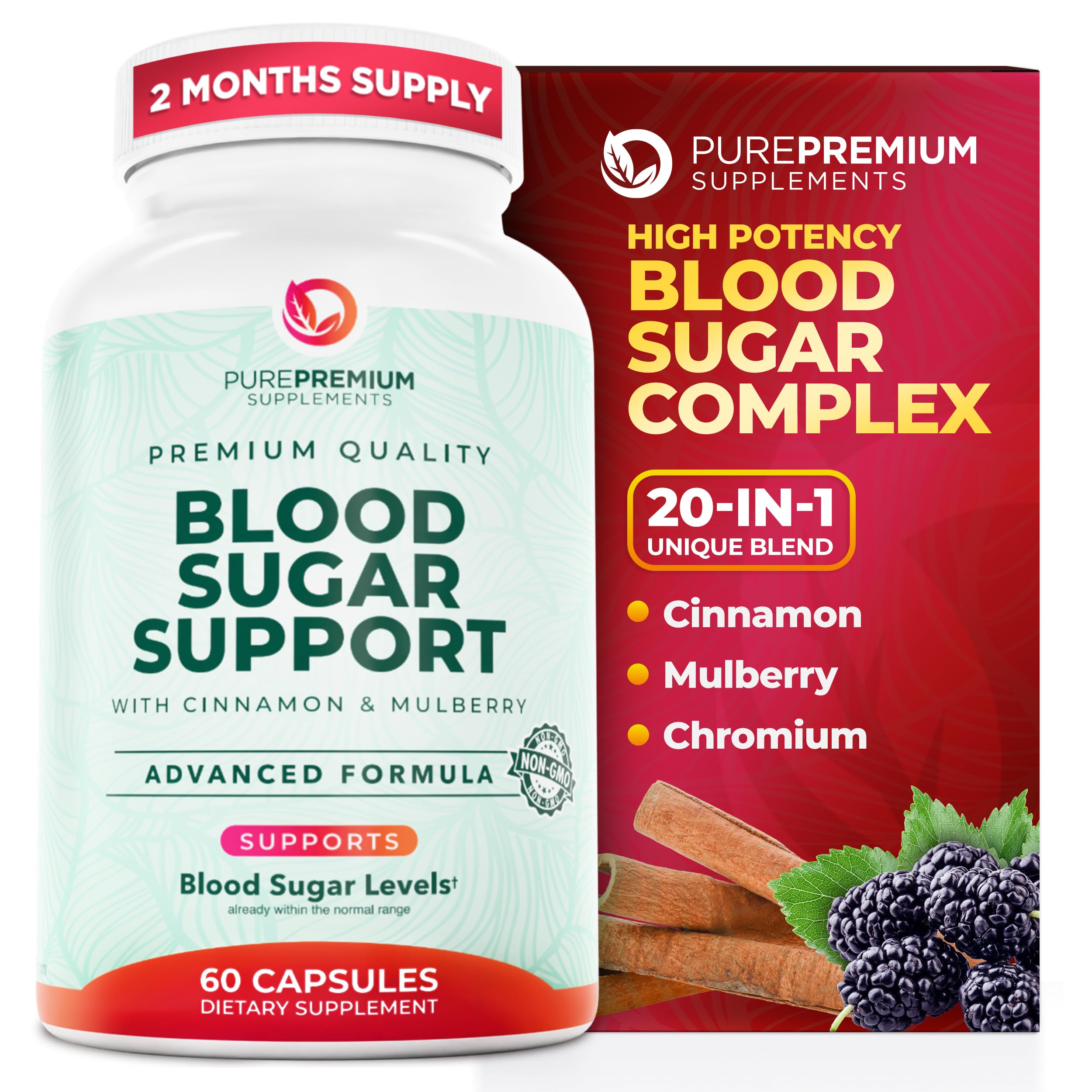 PurePremium Supplements Normal Blood Sugar Support Cinnamon Supplements t…