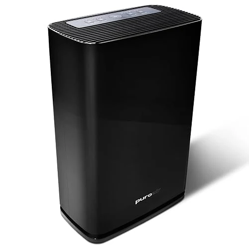 A black PuroAir 400 large-room air purifier.